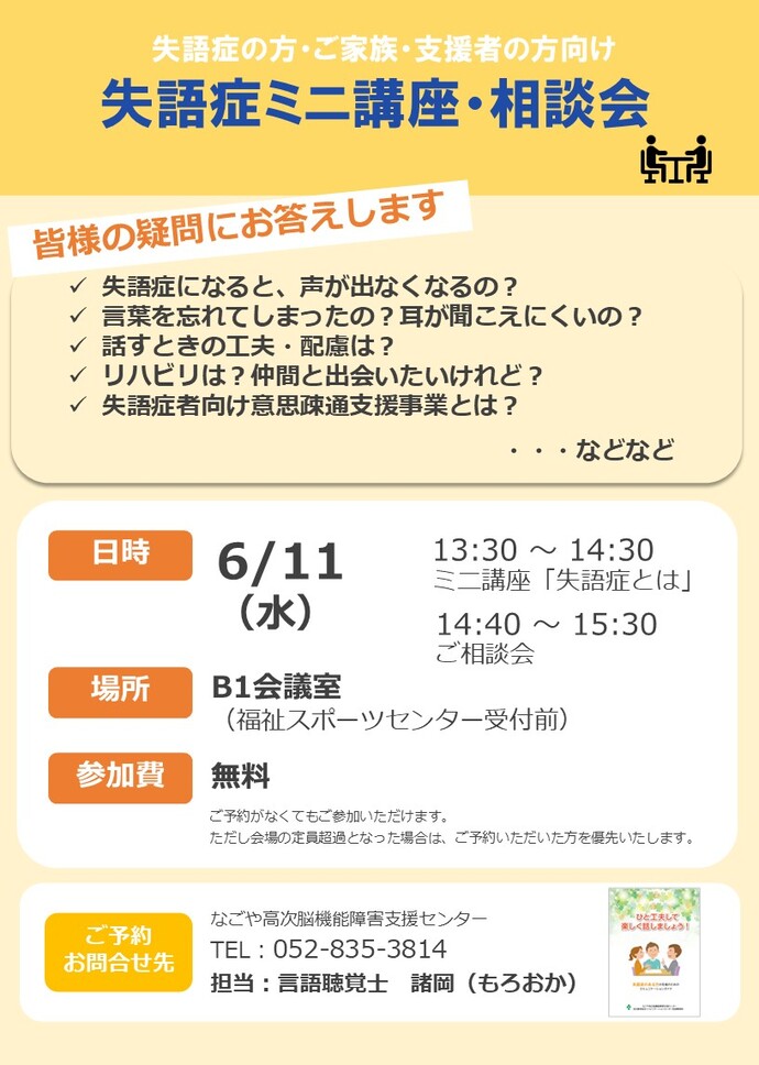 失語症ミニ講座・相談会